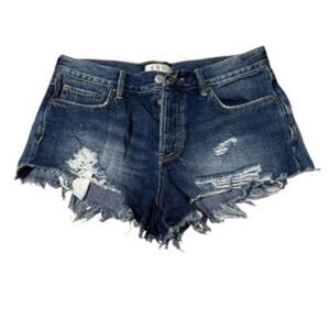 🌸 We The Free‎ by Free People Button Down Fly Denim Shorts 👖 Women’s 26